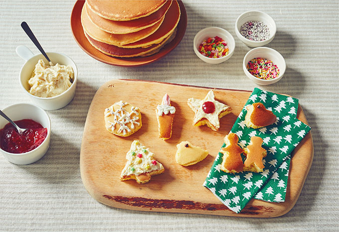 簡単 ホットケーキでクリスマスパーティーメニューのできあがり Kodomoe コドモエ 親子時間 を楽しむ子育て情報が満載