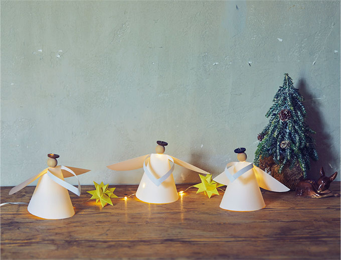 北欧風クリスマスクラフト。ほんわかした灯りに癒される「天使のライト」【型紙ダウンロード付き】の画像1