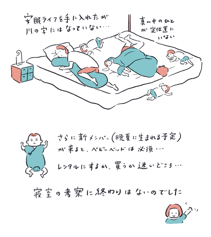 親子川の字で寝たいけれど、隙間はイヤ……。寝室を考察したらこうなった！【くぼあやこの生活雑記・2】の画像5