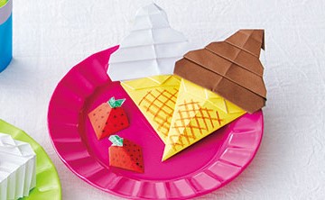 ソフトクリーム＆いちごはいかが？遊べる折り紙でおままごと♪の画像35