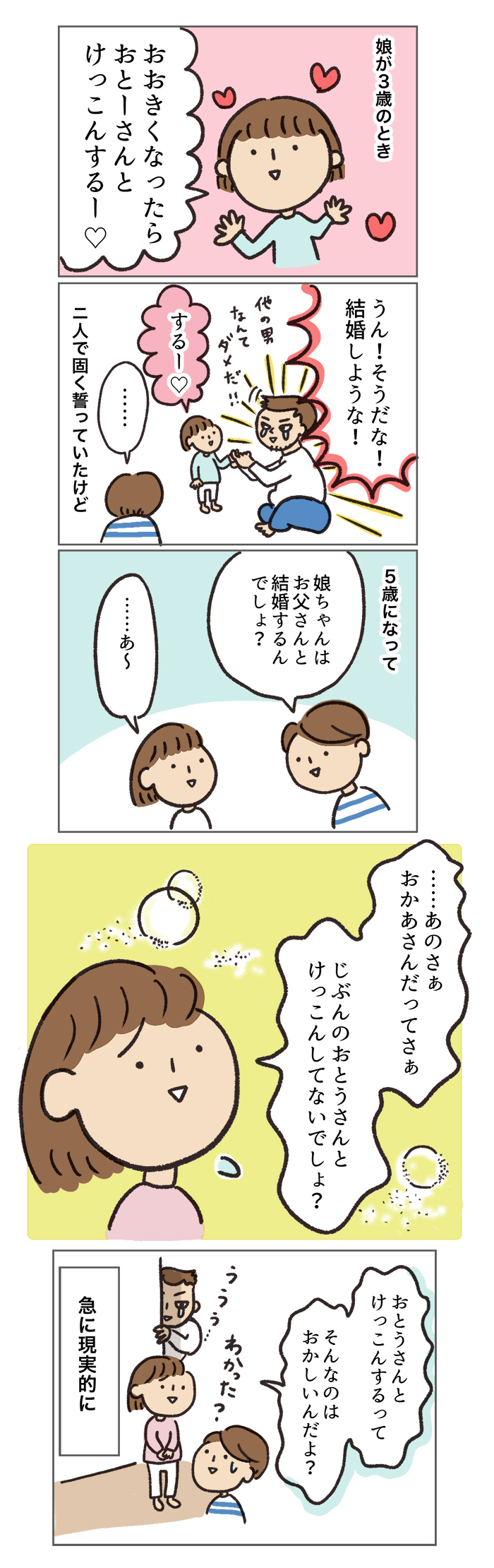 おとうさんと結婚するっておかしい と気づいた娘はいま 連載 大きくなってく娘と私 2 Kodomoe コドモエ 親子時間 を楽しむ子育て情報が満載
