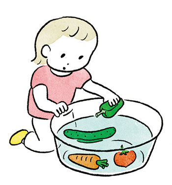 本物の野菜を使って。 0 ・ 1 ・ 2 歳の心を育てる台所あそび【最新号からちょっと見せ】の画像2