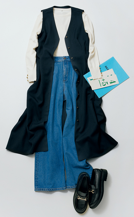 見た目より軽いジーユーのローファーで、保育園の発表会のお手伝いコーデ完成！ 秋のプチプラコーデ【最新号からちょっと見せ】の画像1