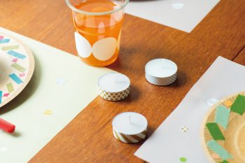 超簡単！ マステでキャンドルをデコって、クリスマスのテーブルコーディネートのできあがり♪