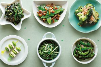 電子レンジでOK★ お弁当のすきまに！ 夕食のあと1品に！「緑のおかず」カタログ