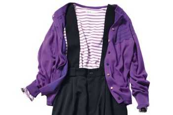 実はママコーデに取り入れやすい万能カラー「パープル」。イチオシの合わせ色はコレ！