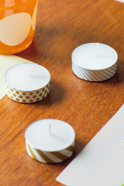 超簡単！ マステでキャンドルをデコって、クリスマスのテーブルコーディネートのできあがり♪の画像2