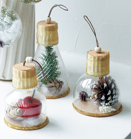 ペットボトルの模様を活かして作る、手のひらサイズのオーナメント「スノードーム形」＆「円盤形」を手作り！の画像2