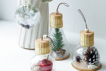 ペットボトルの模様を活かして作る、手のひらサイズのオーナメント「スノードーム形」＆「円盤形」を手作り！