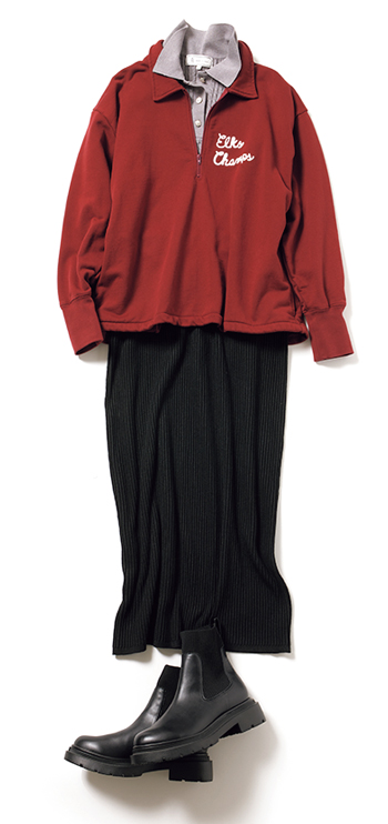 【今季トレンド】顔周りがぐんとアカ抜ける「襟×襟」の遊び心♪「ハーフジップトップス」を使った冬コーデをご紹介の画像1