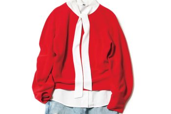 【ユニクロだけでオケージョン】ハレの日もデイリーもボーダレスに着回し！「ボウタイブラウス」のデイリーファッション