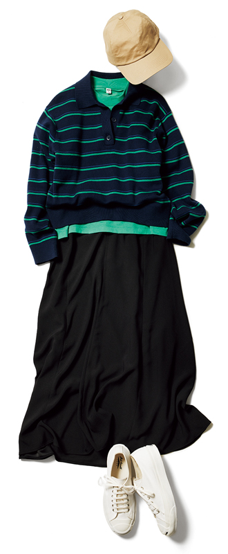 【ユニクロだけでオケージョン】公園遊びもハレの日もOK！ 揺れと落ち感にファン多数の「マーメイド マキシスカート」の画像2