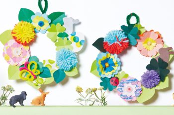 【春の工作】プレゼントにも◎ 指先を使うあそびがたっぷり楽しめる「春を楽しむリース」の作り方