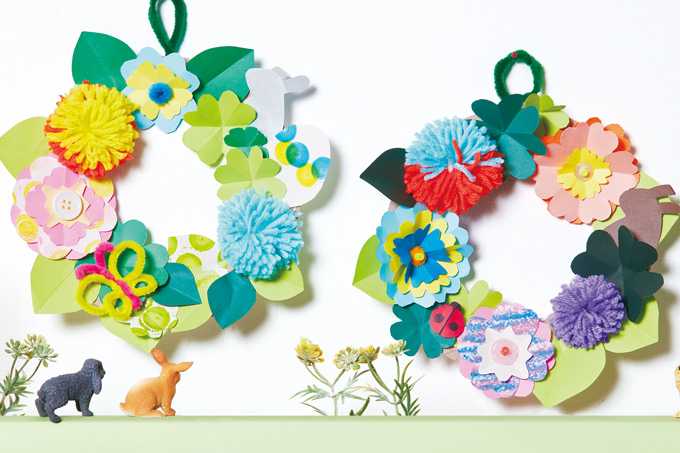 【春の工作】プレゼントにも◎ 指先を使うあそびがたっぷり楽しめる「春を楽しむリース」の作り方
