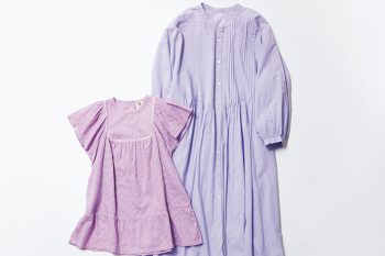 【色おそろにおすすめ】ワンピを主役に！ 淡い「ラベンダー」で親子コーデ♪
