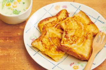 【育脳レシピ】おなじみ市販の粉末スープを使って作る「フレンチトースト&ブロッコリーコーンスープ」