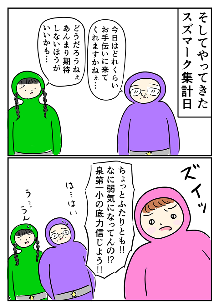 「私スズマークのこと全部わかってるので」PTAの一大イベント、スズマークの集計日、保護者と楽しく作業をしていたら…【ご奉仕戦隊★PTA・19】の画像1