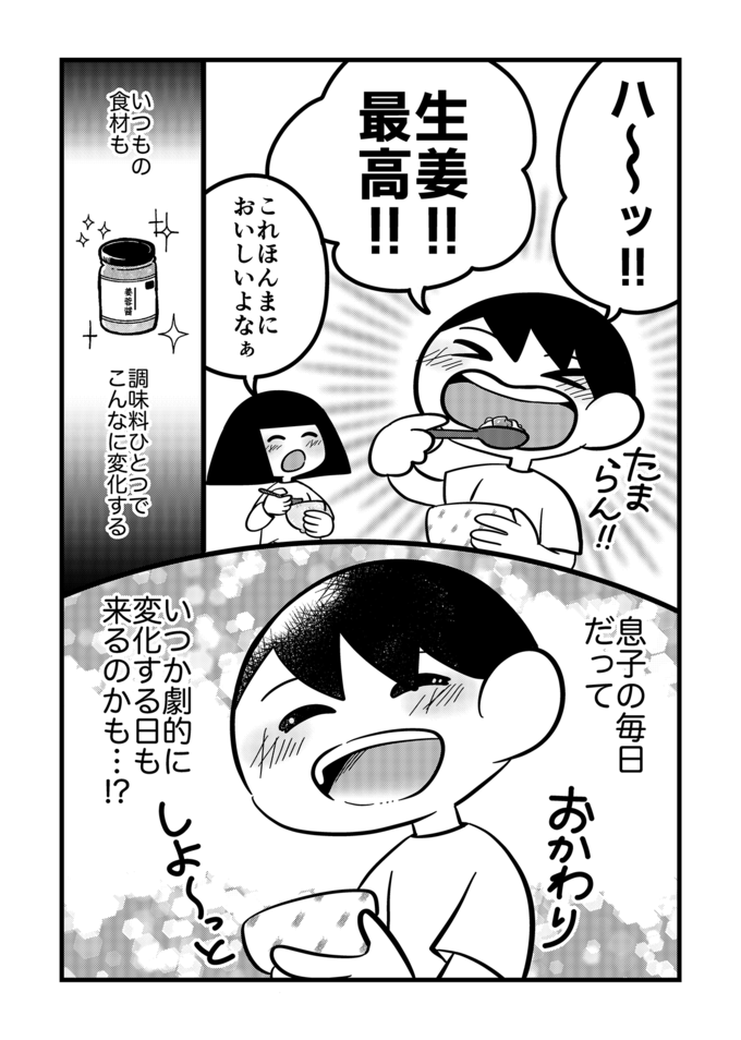 味変!?最強調味料ジンジャーソースと不登校息子の運命の出会い…‼【不登校息子のおひるごはん52】 の画像5