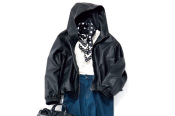 【ユニクロ&GU】レザー風アウターや今っぽいワイドシルエットのジーンズでコーデ完成! 小物を足して気分をアップ♪